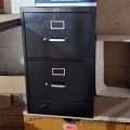 Hon Black 2 Drawer Vertical Filing Cabinet